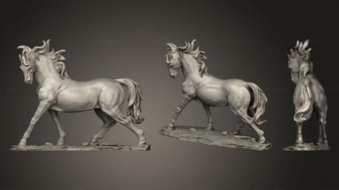 Статуэтки животных (Лошадь, STKJ_2265) 3D модель для ЧПУ станка